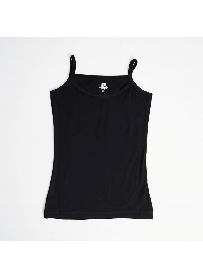 Black & White Cotton Classic Tank Top White (High Quality of Egyptian Cotton) - Image 2